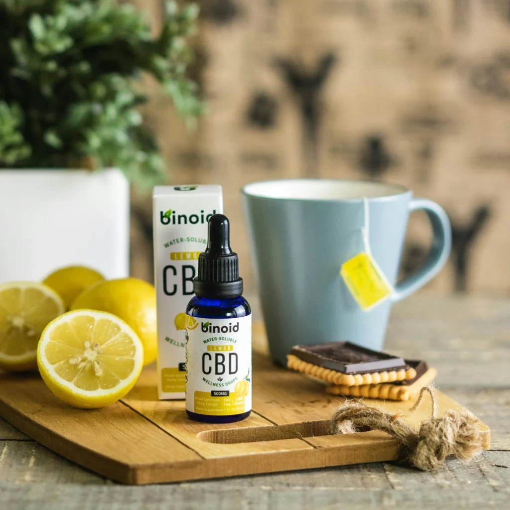 Huile de CBD Binoid au citron et produits bien-être pour infusion - Happesmoke Mougins